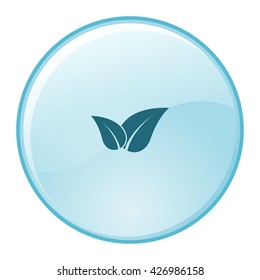 Green eco friendly sign. Vector illustration icon