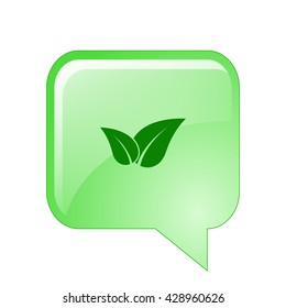 Green eco friendly sign. Vector illustration icon