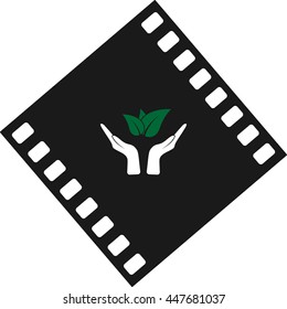 Green eco friendly sign. Vector illustration icon