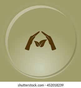 Green eco friendly sign. Vector illustration icon