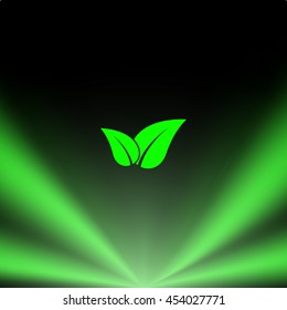 Green eco friendly sign. Vector illustration icon