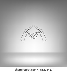 Green eco friendly sign. Vector illustration icon
