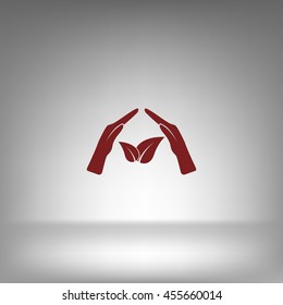 Green eco friendly sign. Vector illustration icon