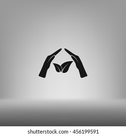 Green eco friendly sign. Vector illustration icon