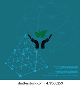Green eco friendly sign. Vector illustration icon