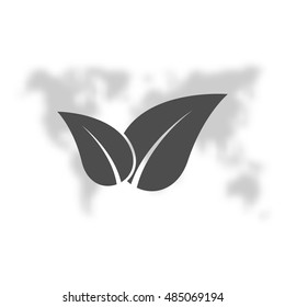 Green eco friendly sign. Vector illustration icon