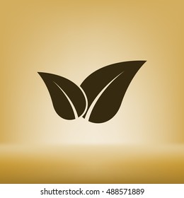 Green eco friendly sign. Vector illustration icon