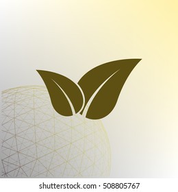Green eco friendly sign. Vector illustration icon