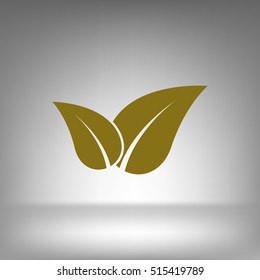 Green eco friendly sign. Vector illustration icon