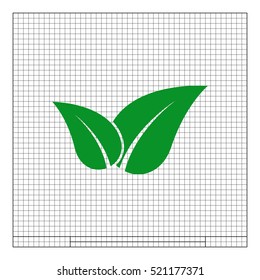 Green eco friendly sign. Vector illustration icon