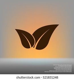 Green eco friendly sign. Vector illustration icon