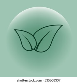 Green eco friendly sign. Vector illustration icon