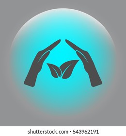 Green eco friendly sign. Vector illustration icon