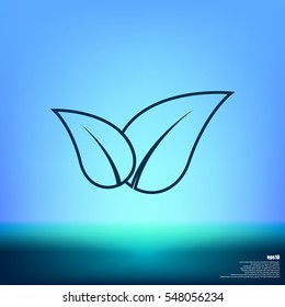 Green eco friendly sign. Vector illustration icon