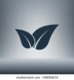 Green eco friendly sign. Vector illustration icon