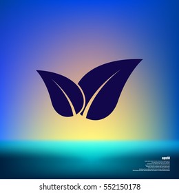 Green eco friendly sign. Vector illustration icon