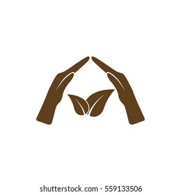 Green eco friendly sign. Vector illustration icon