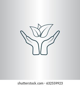 Green eco friendly sign. Vector illustration icon