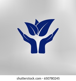 Green eco friendly sign. Vector illustration icon