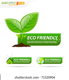 Green eco friendly template banner collection
