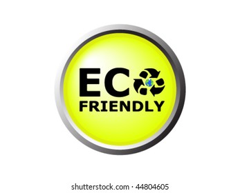 Green ECO FRIENDLY Vector Icon