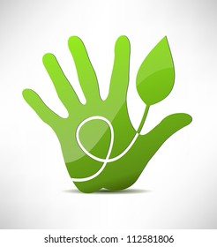 green  eco hand