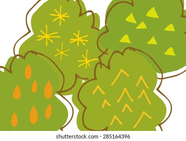 Green and Eco handwritten illustrations