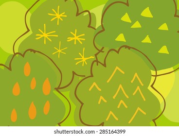 Green and Eco handwritten illustrations