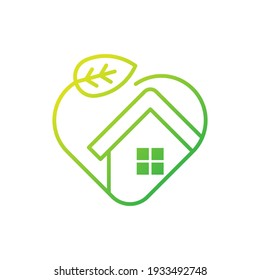 Green Eco Home Logo Icon Vector design illustration. Ecology Home logo icon design concept vector template. Trendy Eco Smart House vector icon design for website, symbol, logo, icon, sign, app, UI