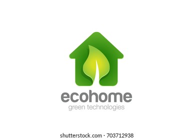 Green Eco House Logo Real Estate design vector template.
Ecology Nature environment Village Farm Logotype concept icon.