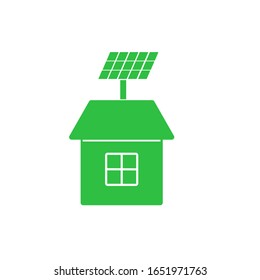 Green eco house vector icon 