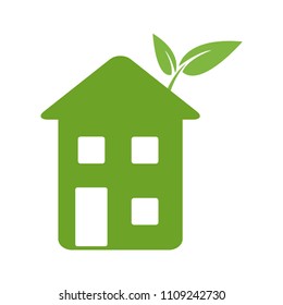 Green Eco House. Vector illustration, EPS 10.