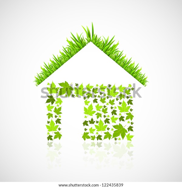 Green Eco House Vector Illustration Stock Vector (Royalty Free ...