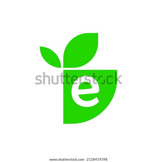 green eco icon, environmental logo, natural,\
health, fresh.