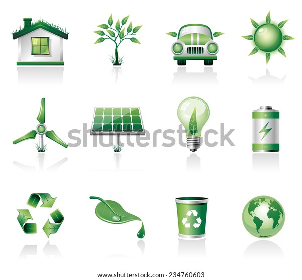 Green eco\
icons