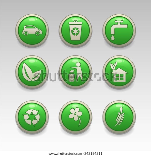 Green eco\
icons