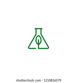 green eco lab logo design vector illustration