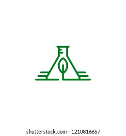 green eco lab logo design vector illustration