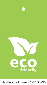 Green Eco label tag