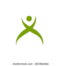 Diseño abstracto de la hoja ecológica ecológica humana de los símbolos biológicos.