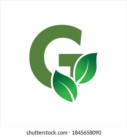 grünes Umweltzeichen-Buchstaben G-Logo-Design