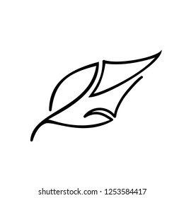 green eco leafes icon vector, bio logo, garden sign, forest symbol
