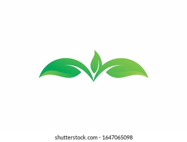 Green Eco Leaves Logo Design Vector Stock Vector (Royalty Free ...