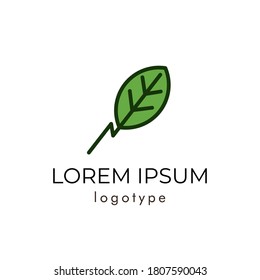 Green Eco Leaves Logo design vector template