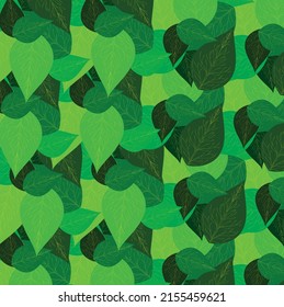 Green eco leaves seamless background
