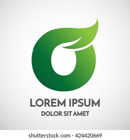 Green Eco Letter O Logo Template Design