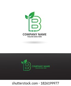 Green eco letters B Logo Icon Template. Illustration vector graphic. Design concept leaves power energy With Initial B Letter Logo Design. Perfect for corporate, technology, initial.