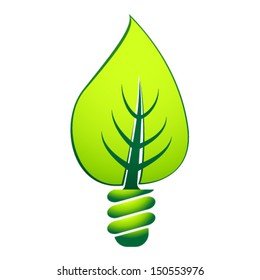 green eco light bulb