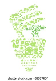green eco light bulb
