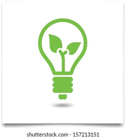 green eco light bulb, ecology concept 